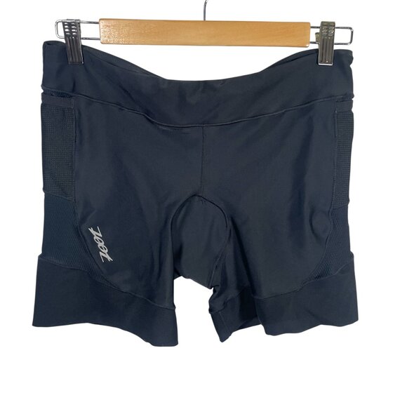 Zoot Performance Tri Shorts Womens XL Black Stretch Pockets Triathlon - Picture 1 of 5